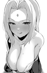 1girls absurdres big_breasts breasts breasts breasts bust busty cleavage facial_mark female forehead_mark highres hotate-chan huge_breasts kimono kneeling large_breasts licking licking_lips long_hair looking_at_viewer mature mature_female mature_woman naruto naruto_(series) naruto_shippuden off_shoulder on_knees open_clothes oppai pants simple_background solo strap_slip sweat sweatdrop tongue tongue_out tsunade