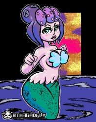 1girls big_ass big_breasts blush cala_maria cuphead_(game) curvy cute female fit giantess huge_ass huge_breasts mermaid mermaid_giantess monster_girl purple_skin solo tagme_(artist)