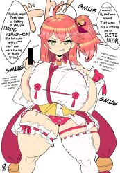 1girls breasts_bigger_than_head breasts_bigger_than_torso enormous_breasts gigantic_breasts hololive huge_breasts hyper hyper_breasts kazuya_zoey long_hair looking_at_viewer massive_breasts middle_finger sakura_miko smug tagme talking_to_viewer text thick_thighs virtual_youtuber