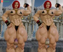 3d amazon crushing domination femdom head_between_thighs head_crushing headscissor headscissors marisa_rossetti mixed_wrestling muscular muscular_female muscular_thighs size_difference street_fighter street_fighter_6 wrestling xemnasxd