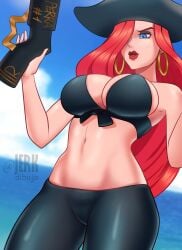 1girls big_breasts blue_eyes breasts busty cleavage curvy female freckles hips hourglass_figure huge_breasts jerkdibuja large_breasts league_of_legends legs light-skinned_female light_skin lips miss_fortune riot_games solo solo_female thick_legs thick_thighs thighs voluptuous wide_hips