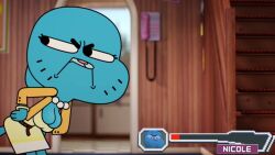 accurate_art_style alternate_breast_size anthro ears_back edit feline milf nicole_watterson screenshot screenshot_edit tagme the_amazing_world_of_gumball yetig