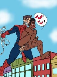 gay interracial male_only marvel miles_morales miles_morales_(spider-verse) peter_parker skullsour smooth_skin spider-man spider-man:_into_the_spider-verse spider-man_(series) yaoi