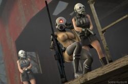 3d 3d_(artwork) 3girls 4k arrest ass belt big_ass big_breasts breasts casual civil_protection clothing combine combine_assassin completely_nude completely_nude_female dominant_female domination female firearm full_body gloves hair half-life half-life:_alyx half-life_2 handgun handwear headwear helmet human legwear masked metrocop metropolice multiple_girls nipples nude nude_female pistol rifle sniper sniper_rifle soldierhunterm source_filmmaker standing tactical_nudity valve weapon