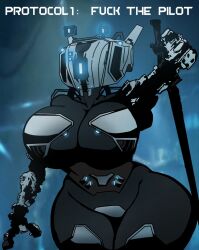 big_breasts big_hips dark-skinned_female female female_focus robot ronin_(titanfall) sword titanfall titanfall_2