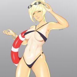 1girls alternate_version_available areolae bikini bikini_bottom bikini_top black_bikini blonde_hair bracelet earrings female female_only game_freak green_eyes green_nail_polish green_nails hair lips lusamine_(pokemon) m_jr_art mature mature_female mature_woman milf mother pokemon pokemon_sm short_hair solo_female sunglasses sunglasses_on_head swimsuit swimwear tan tan_body tan_skin tanline tanlines thick_lips thick_thighs thighs