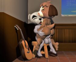 2021 3d_(artwork) anal anal_sex animal_crossing animal_crossing_new_leaf anthro anthro_on_anthro anthro_penetrated anthro_penetrating anthro_penetrating_anthro anthrofied ass balls ballsack bottomless bottomless_male completely_nude completely_nude_male digby_(animal_crossing) dr.ivopingasnik erect_penis erection gay gay_sex humanoid humanoid_genitalia humanoid_penis k.k._slider looking_at_partner looking_pleasured male male/male male_only male_penetrated male_penetrating male_penetrating_male muscular muscular_anthro muscular_male nintendo nude nude_male pecs pectorals penetration penis penis_out sfm source_filmmaker yaoi