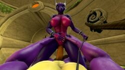 1boy 1girls animated anthro belly_touching breasts collar cowgirl_position creampie cum cum_in_pussy cum_inside cumming cynder dragon dragon696 dragon_girl dragoness female femdom gift green_eyes hip_grab hips horn legend_of_spyro looking_pleasured male male/female nipples no_sound orgasm purple_dragon riding riding_penis scalie sex spyro tagme tattoo the_legend_of_spyro vaginal video