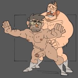 2boys 6_fingers against_fourth_wall anal_penetration anal_sex balls bara beard blush body_hair brown_hair cleft_chin disney disney_channel duo erect_nipples erect_while_penetrated erection facial_hair five_o'clock_shadow fucked_from_behind gay gay_sex glasses gravity_falls gray_hair hands_on_ass human human_only looking_at_each_other male male_only mature_male moustache multi_digit multi_finger muscular_arms muscular_legs muscular_male naked_footwear nipples older partially_clothed pecs penis pleasure_face posduroo retracted_foreskin rick_mitchell size_difference smile socks socks_only stanford_pines sweat_drop testicles the_mitchells_vs._the_machines thick_penis thrusting_into_ass uncut yaoi