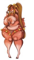 anthro bell belly big_breasts blush bodily_fluids breast_grab breasts brown_hair capreoline cervid curvy_figure female fur genital_fluids genitals hair hand_on_breast hi_res huge_breasts huge_thighs jingle_bell lactating looking_at_viewer mammal mature_female milk nipples one_eye_closed open_mouth open_smile overweight overweight_female penni-chan69 pubes pussy pussy_juice red_body red_fur reindeer smile solo tan_body tan_fur thick_thighs voluptuous wide_hips wink yellow_eyes