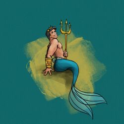 1boy disney disney_prince male male_nipples male_only merman prince_eric the_little_mermaid