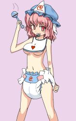 1girls abdl diaper female pacifier pink_hair tagme touhou yuhi-tan yuyuko_saigyouji