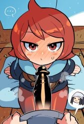... 1futa 1girls akari_(pokemon) arezu_(pokemon) big_penis blush cheek_spots clothed clothing crap-man erect_penis erection female female_focus fully_clothed futa_pov futanari heavy_blush hi_res high-angle_view human imminent_oral intersex light-skinned_female light-skinned_futa light_skin looking_at_viewer mostly_clothed narrowed_eyes nintendo penis pokemon pokemon_legends:_arceus pov pov_eye_contact red_eyes red_hair sitting smiling smiling_at_viewer standing steamy_penis
