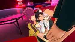 3d big_penis clothed danganronpa fuyuhiko_kuzuryuu gay hinata_hajime hotel_room kazuichi_souda koikatsu multiple_boys nagito_komaeda nidai_nekomaru straight_hair surprised yaoi