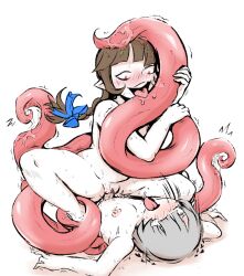 1boy 1girls ahe_gao color_edit colored edit female fukami_(wadanohara) funamusea licking nipples rape rinkdink sex size_difference straight tentacle tentacle_rape wadanohara wadanohara_and_the_great_blue_sea