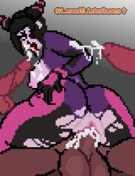 asian asian_female bodily_fluids breasts capcom cowgirl_position cum cum_in_pussy cum_inside cum_on_breasts dark-skinned_male dark_skin female genital_fluids group group_sex human interracial juri_han lewdsidequest male male/female mammal on_bottom on_top orgy pixel_art reverse_cowgirl_position sex street_fighter video_games