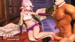 animated barefoot feet footjob jibril_(no_game_no_life) library no_game_no_life oscarkim123 sound sound_effects tagme two-footed_footjob video