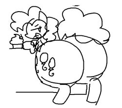 :p ass big_ass birthmark black_and_white bubble_butt cheeky cupcake fluffy_tail gravtitty horse huge_ass huge_butt mlp my_little_pony no_color pinkie_pie_(mlp) pony seductive_look sketch straight_hair tagme tail tongue_out