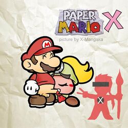 1boy 1boy1girl 1girls blowjob fellatio female goomba goombella human male mario mario_(series) mustache nintendo oral oral_sex paper_mario straight sucking x-mangaka