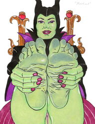 1girls ass barefoot craniusrai disney disney_villains feet female female_only foot_fetish green_skin maleficent pussy sketch sleeping_beauty_(1959_film) soles thick_thighs toes vyndicate what wide_hips