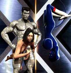 3d chup@cabra colossus female male marvel nocturne_(x-men) piotr_rasputin shadowcat silver_skin talia_wagner x-men