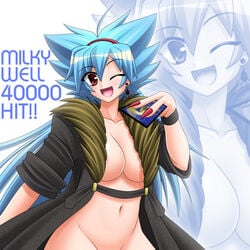 1girls card duel_masters female female_only fua_yuu kei_(milky_well) milestone_celebration solo tagme trading_card