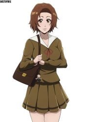 1girls bleach bleach:_the_thousand-year_blood_war brown_eyes brown_hair carrying_bag female female_only fully_clothed kurosaki_masaki masaki_kurosaki milf mistowing solo tagme