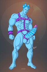 abs alexander_gay_art alien big_penis blue_skin class_comics ezzet male male_focus male_only muscular muscular_male