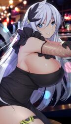 black_dress cecilia_schariac honkai_(series) honkai_impact_3rd huge_breasts sheita