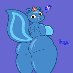 big_ass big_butt blue_body breasts bubble_ass bubble_butt happy_tree_friends looking_at_viewer naked nude petunia_(htf) skunk