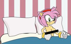 1girls amy_rose breasts cartoon_hook-ups censor_bar female female_focus furry gloves motel nude nude_female pink_hair sega short_hair sonic_(series) sonic_the_hedgehog_(series) tagme white_gloves winky_dink_media