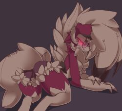 big_breasts breasts female furry honowyn lycanroc midnight_lycanroc pokémon_(species) pokemon pokemon_only tagme