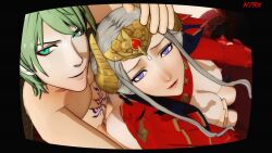 3d breast_grab breast_grab_during_sex breast_grab_from_behind breasts byleth_(fire_emblem) byleth_(fire_emblem)_(male) camera camera_view edelgard_von_hresvelg enlightened_byleth_(male) fire_emblem fire_emblem:_three_houses hand_on_head htr18 nipples post-timeskip sex