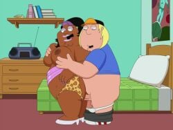 1boy 1girls 2d age_difference animated areola bbw chris_griffin creampie cum cum_inside dark-skinned_female duo family_guy fat fat_ass fat_man fluids half_brother half_siblings half_sister incest interracial large_ass large_breasts light-skinned_male longer_than_30_seconds milf nipple_piercing peter's_black_daughter sfan sound tagme thick_thighs video