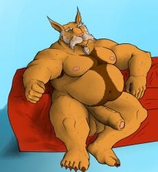 animal_humanoid anthro armpit_hair balls beard belly big_belly big_nipples big_penis body_hair byakkotig chest_hair chubby_anthro chubby_belly chubby_male claws daddy_kink dota_2 facial_hair father feet foreskin furniture genitals hair hi_res huge_cock huge_pecs humanoid hybrid male male_anthro male_only mammal mammal_humanoid mangix_the_brewmaster musclegut muscular navel nipples overweight overweight_male parent pecs penis sitting sofa solo thick_thighs ursid ursine vein veiny_penis video_games