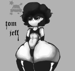 ass ass big_ass big_butt black_and_white femboy gothicc_komy_(artist) text