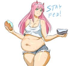 1girls baqua bbw belly big_belly breasts chubby darling_in_the_franxx fat female female_only huge_belly light-skinned_female light_skin long_hair obese pink_hair solo solo_female white_background zero_two_(darling_in_the_franxx)