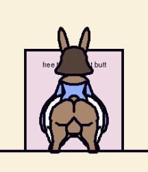 ambiguous_gender ambiguous_penetration animated anthro ass big_butt bonnie_(terubby) bovid caprine downrouxls duo from_behind_position goat huge_butt lagomorph male male/ambiguous mammal marble_(marblebunny) penetration sex terubby through_wall