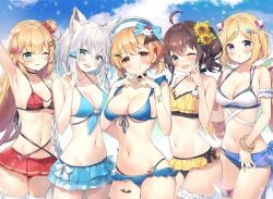 akai_haato aki_rosenthal ayamy ayamy_garubinu big_breasts breasts female hololive hololive_gamers hololive_gen_1 hololive_japan natsuiro_matsuri shirakami_fubuki tagme virtual_youtuber yozora_mel