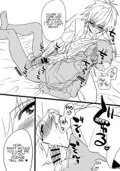 black_and_white blowjob blush censored clothing comic cum handjob kaworu_nagisa male male/male neon_genesis_evangelion oral_sex yaoi