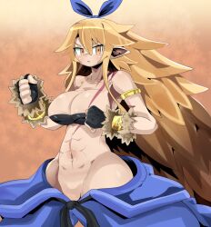 abs barely_covered breasts cleavage disgaea disgaea_5 disgaea_rpg dorago_dorago great_demon_fist_lieze large_breasts liezerota nippon_ichi_software skimpy_clothes