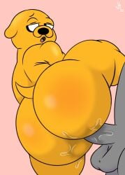 2boys adventure_time anal_sex ass big_ass big_butt cartoon_network dog domestic_dog dow furry gay humanoid jake_the_dog looking_back looking_pleasured male/male male_only male_penetrating_male nt6969 nth6969 nude penetration sex tagme yellow_body yellow_fur