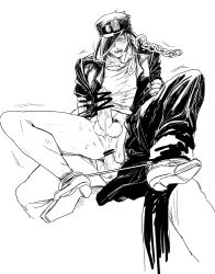 2boys anal anal_penetration anal_sex big_penis big_thighs gay jojo's_bizarre_adventure jotaro_kujo leg_spreader male/male male_focus male_only rape stardust_crusaders yaoi