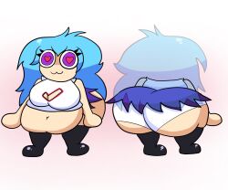 big_ass big_belly blue_hair fat fat_ass fictional_character fnf fnf_mods friday_night_funkin friday_night_funkin_mod heart-shaped_pupils newgrounds overweight shortstack ski_(friday_night_funkin) ski_bleu_(friday_night_funkin) sky_(friday_night_funkin) skyblue wide_hips