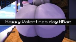 3d 3d_(artwork) big_penis femboy hbtheender leggings male_only minecraft outside text watermark white_fur