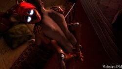 1boy 1girls 3d ambiguous_penetration animated animatronic anthro athletic_female blue_eyes clinging female female/male five_nights_at_freddy's fnaf freddy_(fnaf) frederika_(fnaf) holding_on human human_on_anthro human_penetrating large_breasts leg_lock light-skinned_male looking_at_viewer looking_pleasured male male/female mehstrosfm no_sound red_hair robot robot_girl sfm short_playtime source_filmmaker thick_thighs thighs video webm