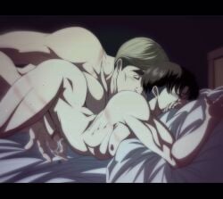 2boys arched_back ass attack_on_titan bed blonde_hair completely_nude erwin_smith gay genitals levi levi_ackerman male male/male male_only naked nala1588 nude nude_male penis pillow pillow_grab shingeki_no_kyojin tagme yaoi