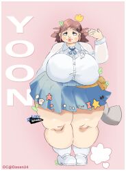 big_ass big_breasts big_butt chubby chubby_female fat huge_ass huge_breasts huge_thighs lothkafas original_character overweight school_uniform schoolgirl shortstack skirt socks thick_ass thick_thighs