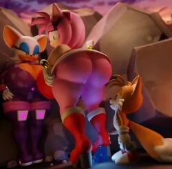 1boy 2girls 3d 3d_model amy_rose animated anthro ass ass_clap ass_clapping bat clapping_cheeks cub dat_ass exposed_torso female footwear fox fur furry handwear hedgehog high_heels huge_ass huge_breasts large_ass large_breasts magatsu_(artist) male massive_breasts mobian mobian_(species) mobian_bat mp4 older_female pink_fur pink_skin precum rouge_the_bat round_ass sega short_dress small_penis sonic_(series) sonic_adventure_2 sonic_the_hedgehog_(series) sound tagme tagme_(artist) tails tails_the_fox tan_skin thick_ass thick_thighs twerk twerking video voluptuous wide_hips younger_male