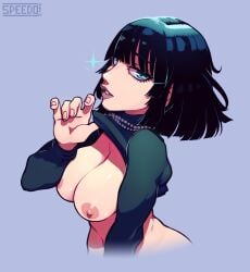 1girls absurd_res areola areolae artist_name bangs belly belly_button big_breasts bob_cut bra breasts busty cleavage dark_green_hair dark_hair eye_contact eyebrows_raised eyelashes fringe front_view fubuki_(one-punch_man) green_eyes green_hair heroine highres hips light-skinned_female light_skin lips lipstick long_sleeves looking_at_viewer medium_hair midriff nails navel necklace nipples no_bra one-punch_man presenting presenting_breasts seductive seductive_eyes seductive_look seductive_mouth seductive_smile shirt shirt_lift shirt_up short_hair slim slim_waist smile smiling smiling_at_viewer sparkle speedoru speedosausage stomach thin_waist topwear turtleneck waist wide_hips